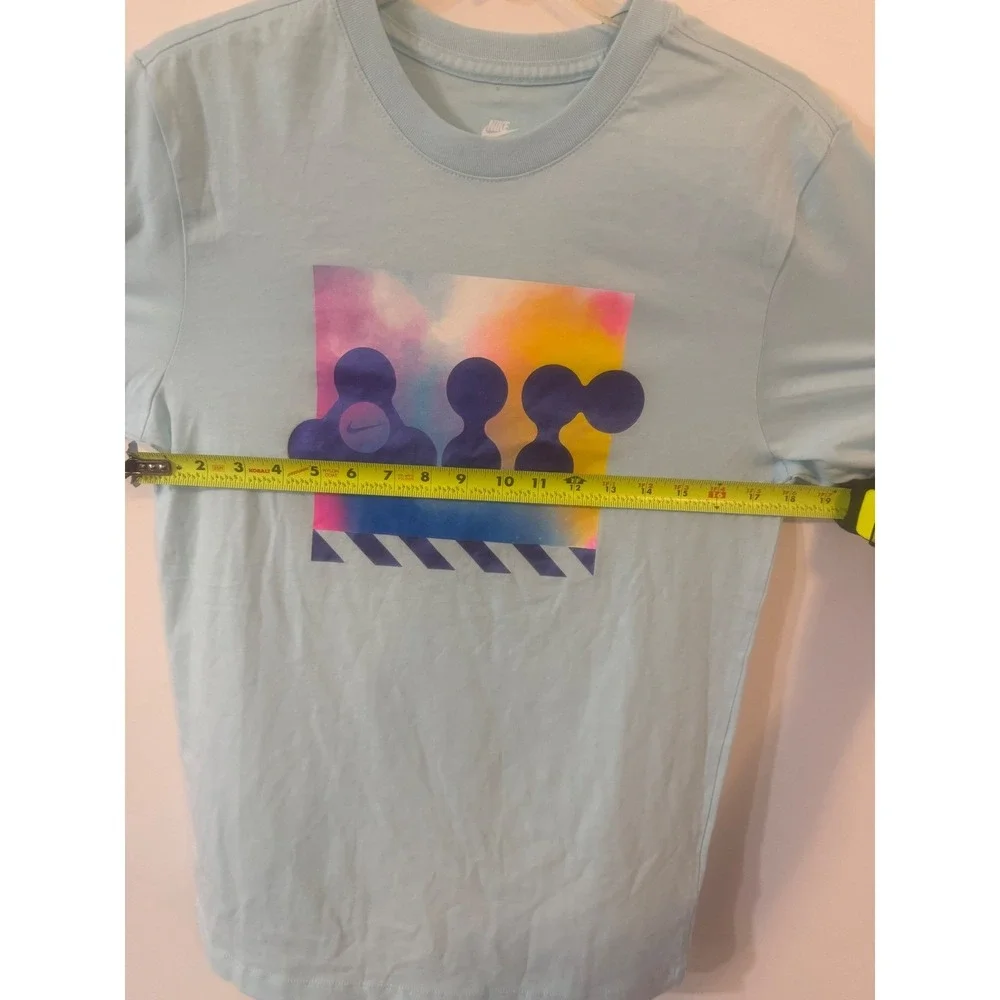 Nike Sportswear Air Graphic Tee‎ Light Blue Cotton T-Shirt Womens Small